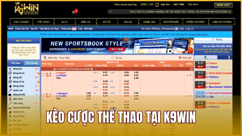 K9WIN cung cấp đa dạng kèo cược thể thao, hấp dẫn người chơi